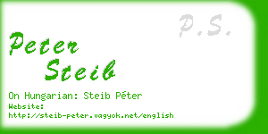 peter steib business card